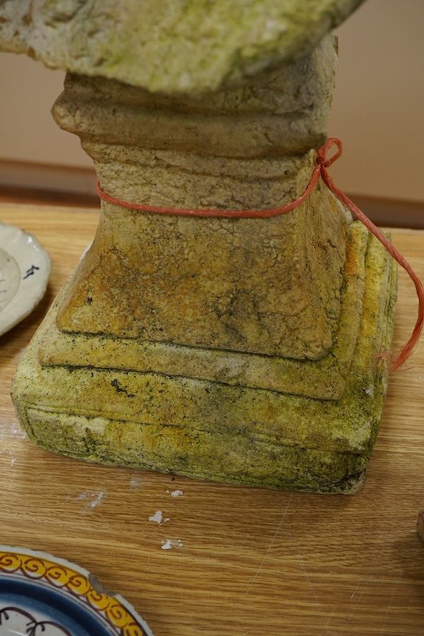 A large composition bust of Poseidon, 67cm high